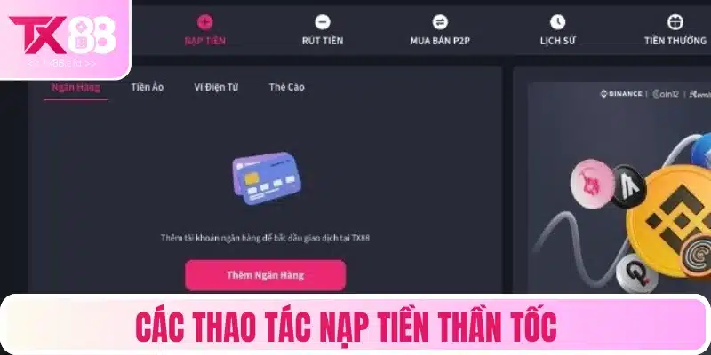 Hướng dẫn quy trình nạp vốn nhanh gọn