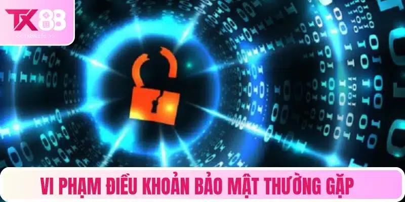 Những vi phạm điều khoản bảo mật thường gặp