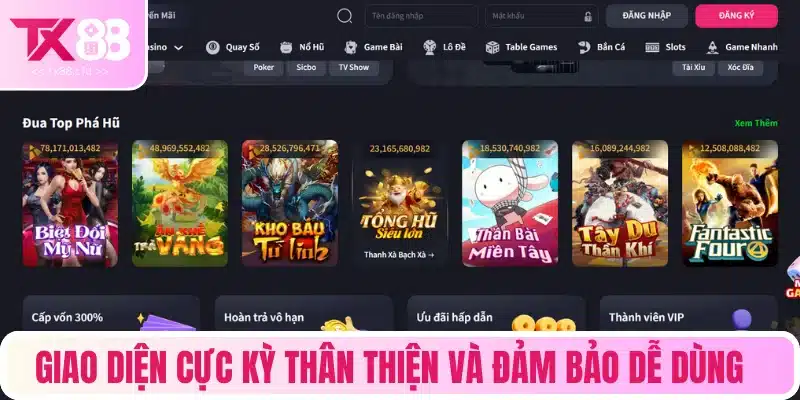 Giao diện cực kỳ thân thiện và đảm bảo dễ dùng