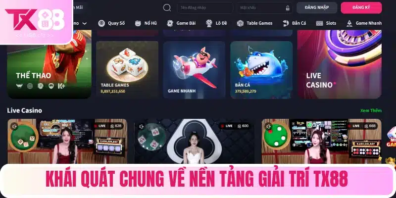 Khái quát chung về nền tảng giải trí TX88