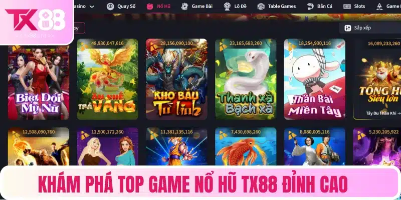 Săn lùng các tựa game hấp dẫn không thể bỏ qua tại TX88